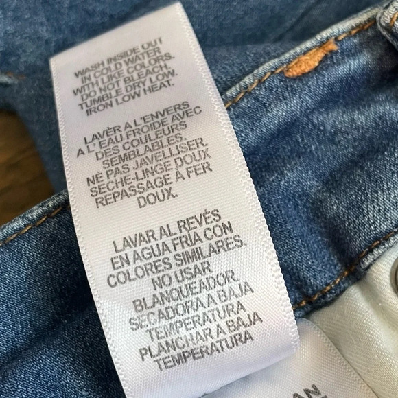 Good American Good Legs High Waist Side Slit Skinny Jean Blue204 size 27 - Picture 7 of 9